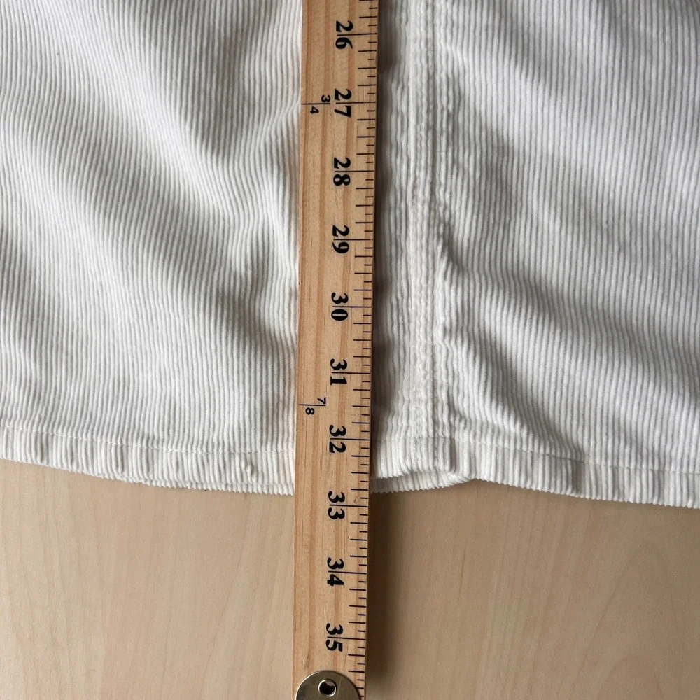 Cotton On Cord Maxi Skirt Womens Size 12 Cream Off-White Straight Back Slit 1052 - Picture 5 of 8